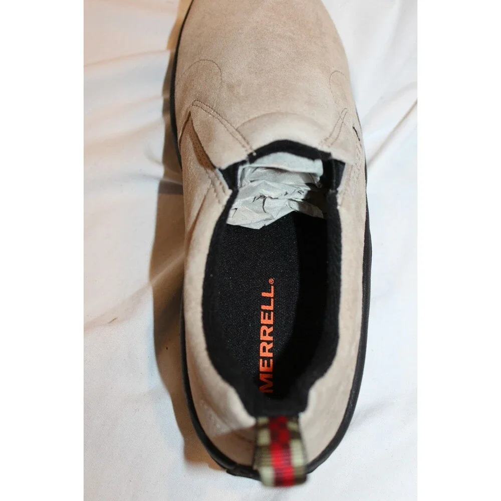 Merrell Jungle Moc Men's SZ 8 Taupe Beige Loafer Shoes Suede NWOB